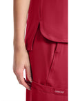 red - Women's Tuck-in V-Neck Top (View 4)