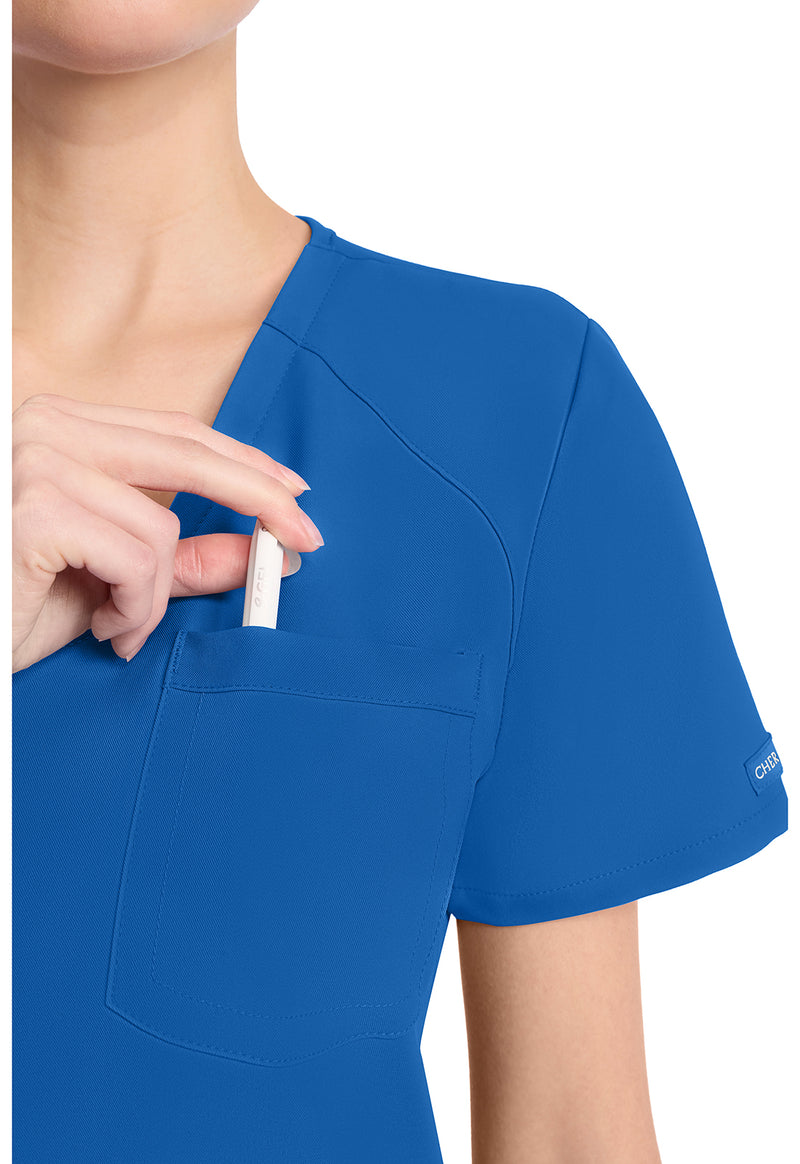 Royal - Women's Tuck-in V-Neck Scrub Top (View 3)