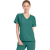 teal blue - Women's Tuck-in V-Neck Top