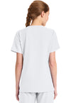 White - Cherokee WW Originals Ultra Women Scrub Top - Back View