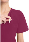 wine - Women's Tuck-in V-Neck Top (View 3)