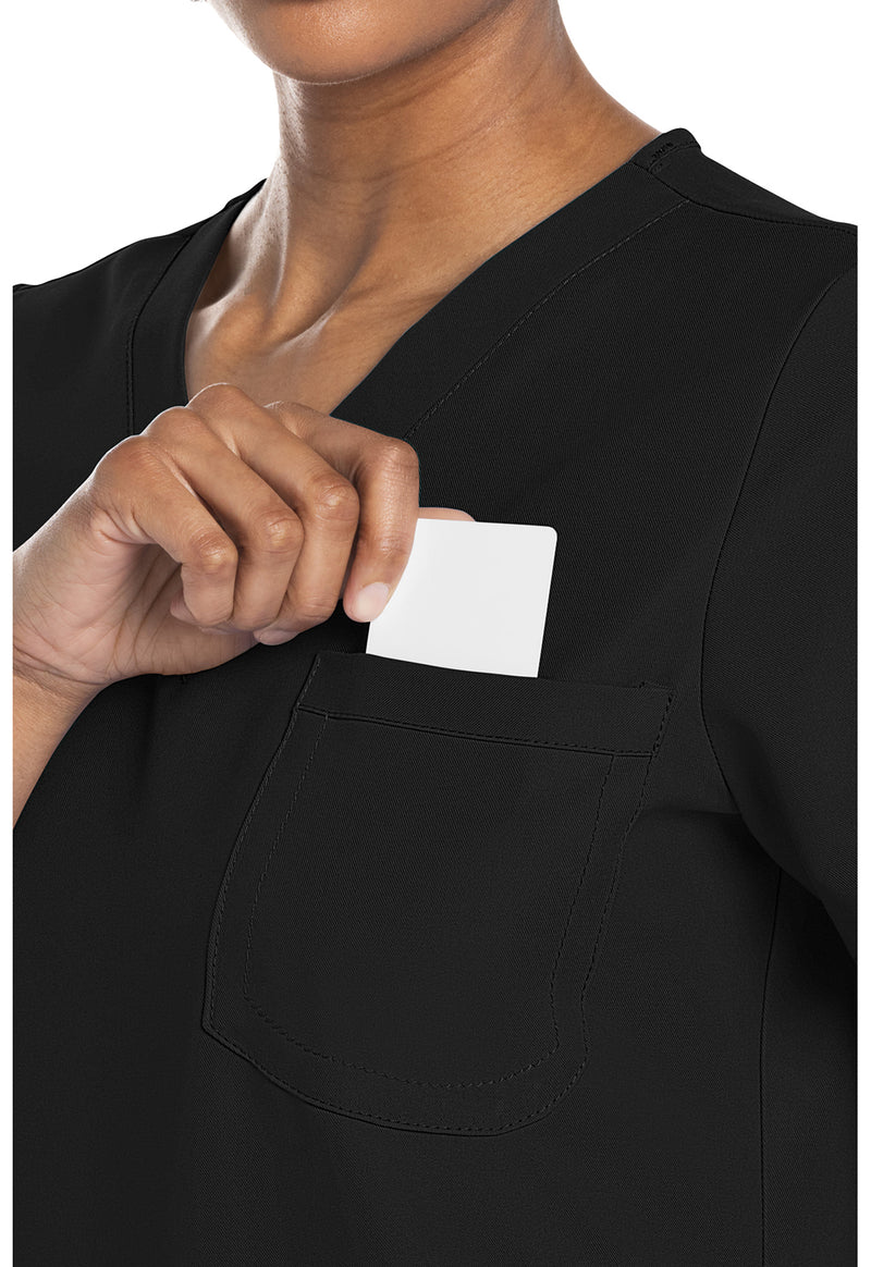 Black - Women's V-Neck Scrub Top (View 2)