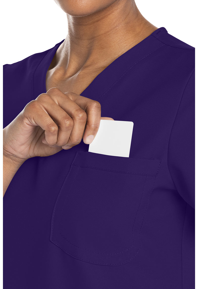 Grape - Women's V-Neck Scrub Top (View 2)