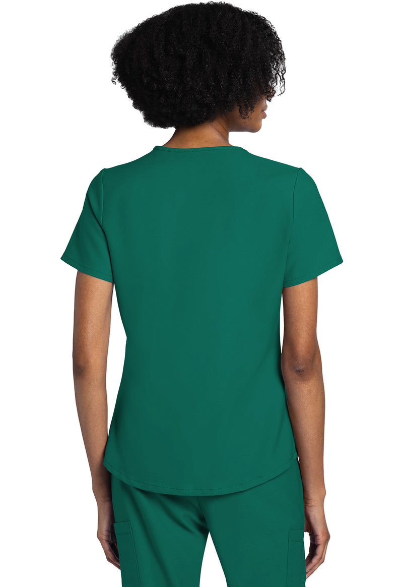 Hunter Green - Cherokee WW Originals Ultra Women Scrub Top - Back View
