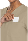 Khaki - Women's V-Neck Scrub Top (View 2)