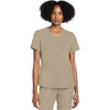 khaki - V-Neck Top