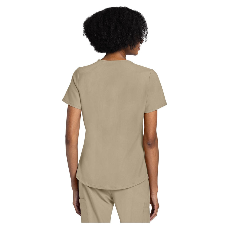khaki - V-Neck Top