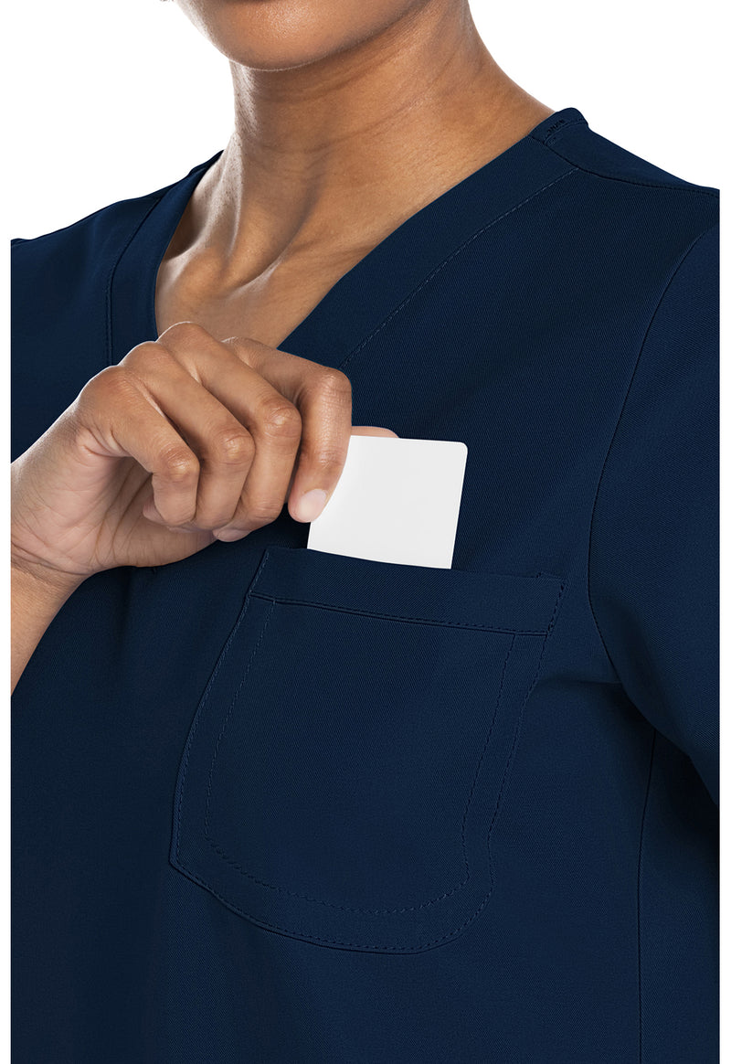 Navy - Women's V-Neck Scrub Top (View 2)