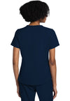 Navy - Cherokee WW Originals Ultra Women Scrub Top - Back View