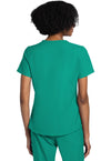 Teal Blue - Cherokee WW Originals Ultra Women Scrub Top - Back View