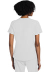 White - Cherokee WW Originals Ultra Women Scrub Top - Back View