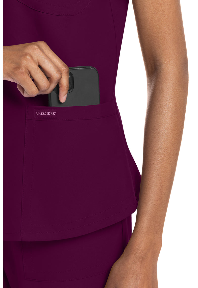 Wine - Women's V-Neck Scrub Top (View 3)
