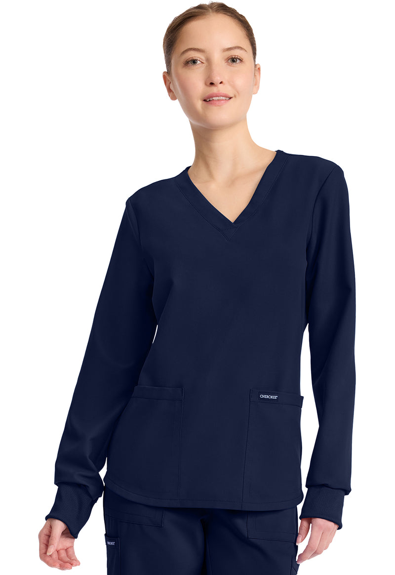 Navy - Long Sleeve Modesty Top