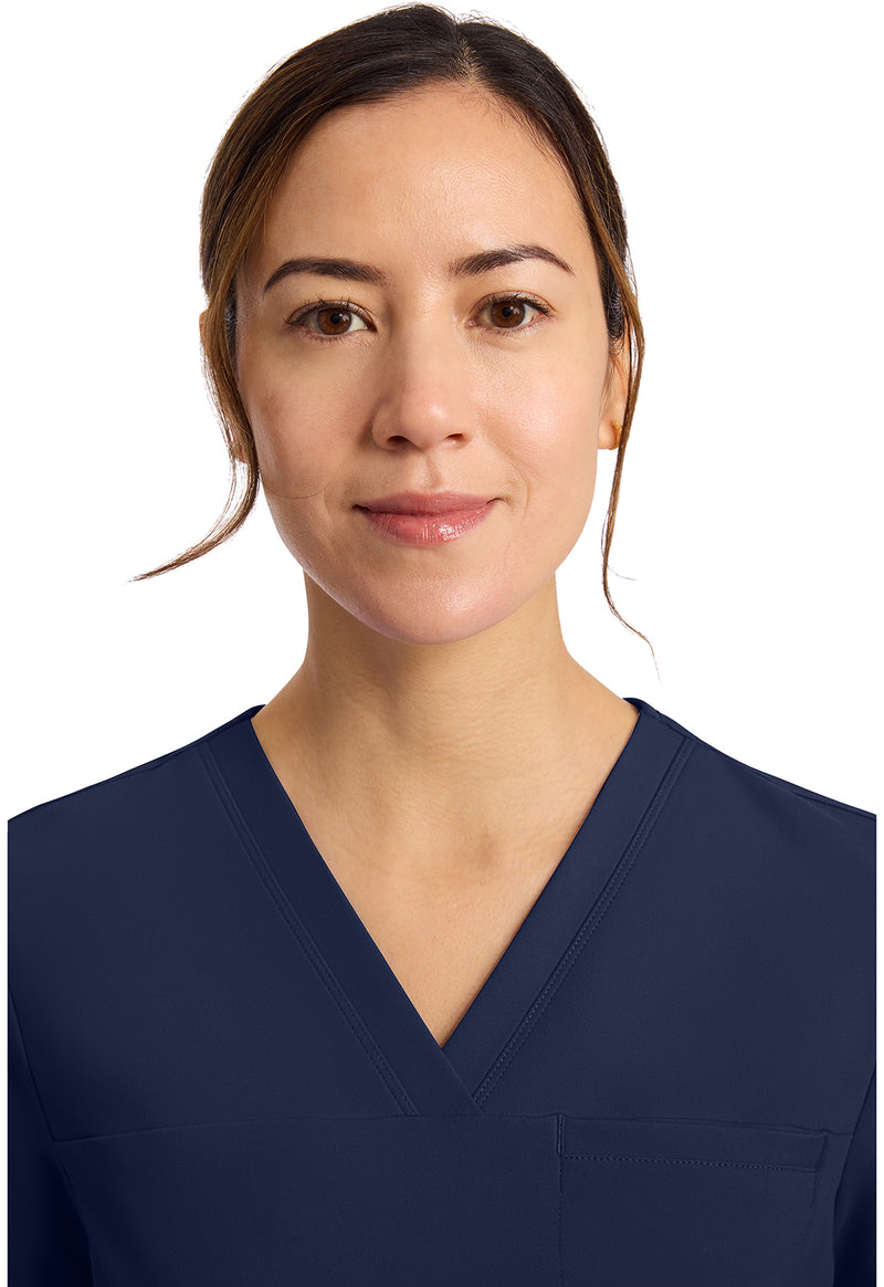 Navy - Women's Tuck in Scrub Top (View 2)