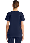 Navy - Cherokee Achieve Women Scrub Top - Back View
