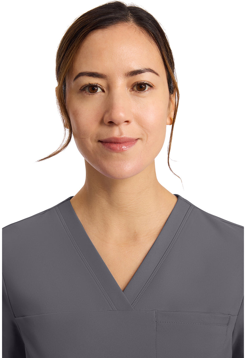 Pewter - Women's Tuck in Scrub Top (View 2)