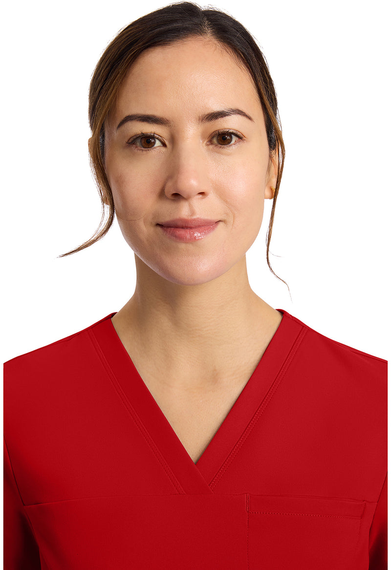 RED - Women's Tuck in Scrub Top (View 2)