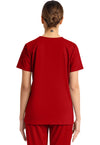 RED - Cherokee Achieve Women Scrub Top - Back View