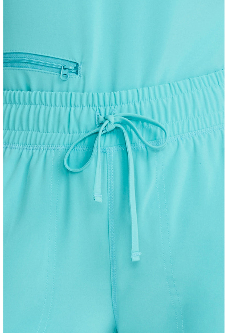 Aqua Cove - Women's Mid Rise Drawstring Tapered Leg Scrub Pants – Petite (View 2)