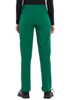 Hunter Green - Women's Mid Rise Drawstring Tapered Leg Scrub Pants – Petite (Back)