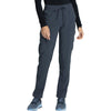 pewter - Mid Rise Drawstring Tapered Leg Pant