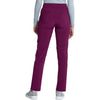 wine - Mid Rise Drawstring Tapered Leg Pant
