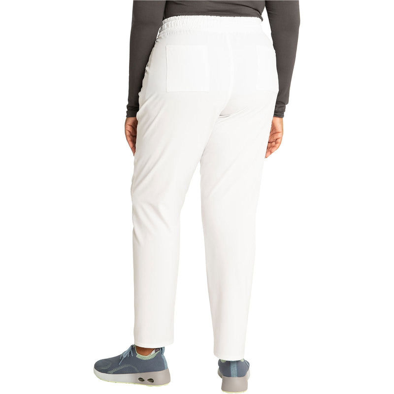 white - Mid Rise Drawstring Tapered Leg Pant