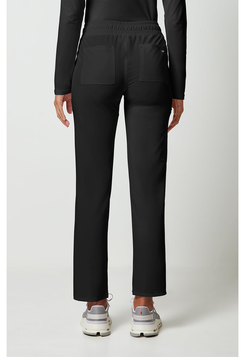 Black - Cherokee Allura Women Scrub Pants - Back View
