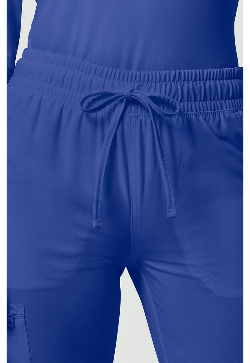 Galaxy Blue - Women's Mid Rise Drawstring Tapered Leg Scrub Pants – Regular (View 2)