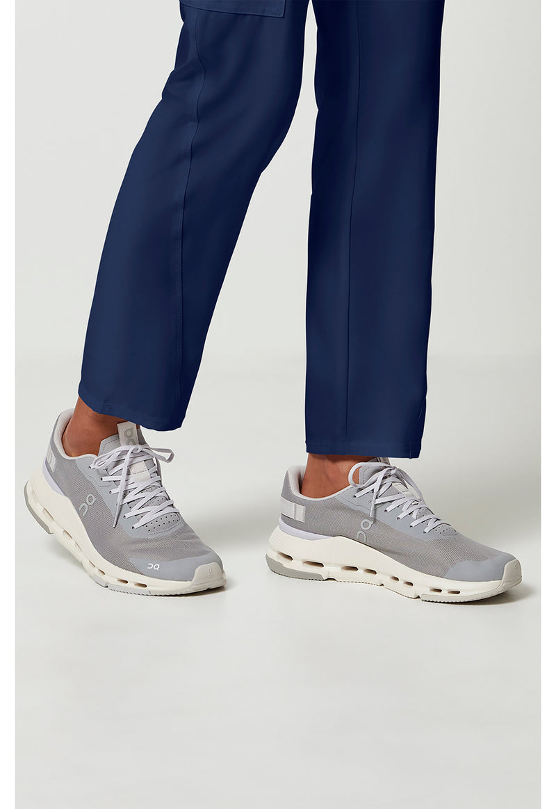 Navy - Women's Mid Rise Drawstring Tapered Leg Scrub Pants – Regular (View 4)