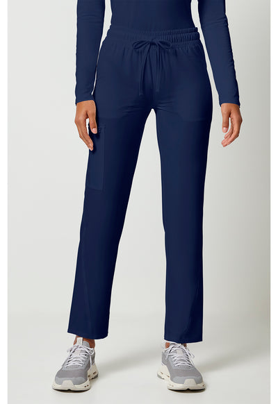 Women's Mid Rise Drawstring Tapered Leg Scrub Pants