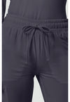 Pewter - Women's Mid Rise Drawstring Tapered Leg Scrub Pants – Regular (View 2)