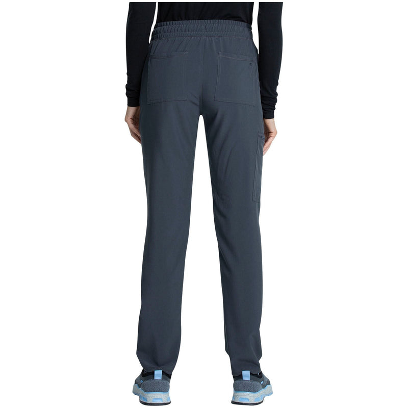 pewter - Mid Rise Drawstring Tapered Leg Pant