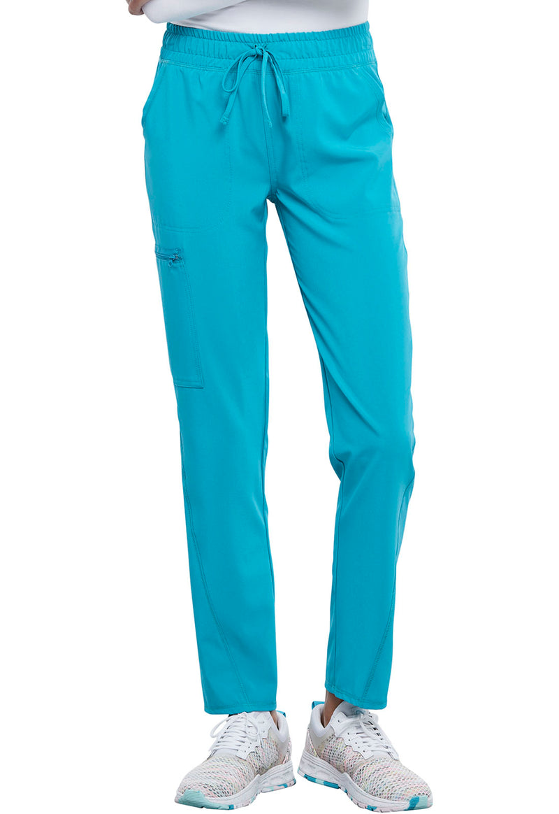 Teal Blue - Cherokee Allura Women Scrub Pants - Front View