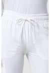 White - Women's Mid Rise Drawstring Tapered Leg Scrub Pants – Regular (View 2)