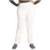 white - Mid Rise Drawstring Tapered Leg Pant