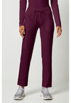 Wine - Cherokee Allura Women Scrub Pants - Front View