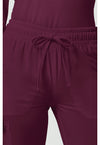 wine - Mid Rise Drawstring Tapered Leg Pant (View 2)