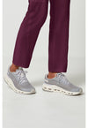 Wine - Women's Mid Rise Drawstring Tapered Leg Scrub Pants – Regular (View 4)