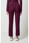 Wine - Cherokee Allura Women Scrub Pants - Back View