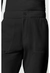 Black - Men's Fly Front Cargo Scrub Pants (View 2)
