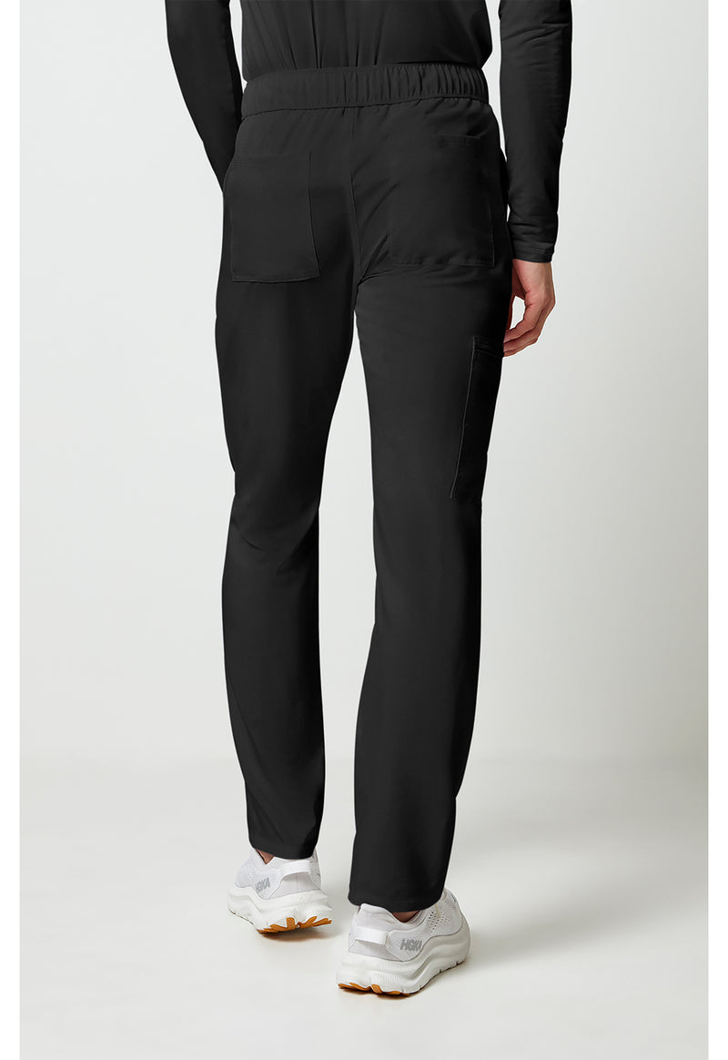 Black - Cherokee Allura Men Scrub Pants - Back View