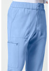 Ciel Blue - Men's Fly Front Cargo Scrub Pants (View 3)