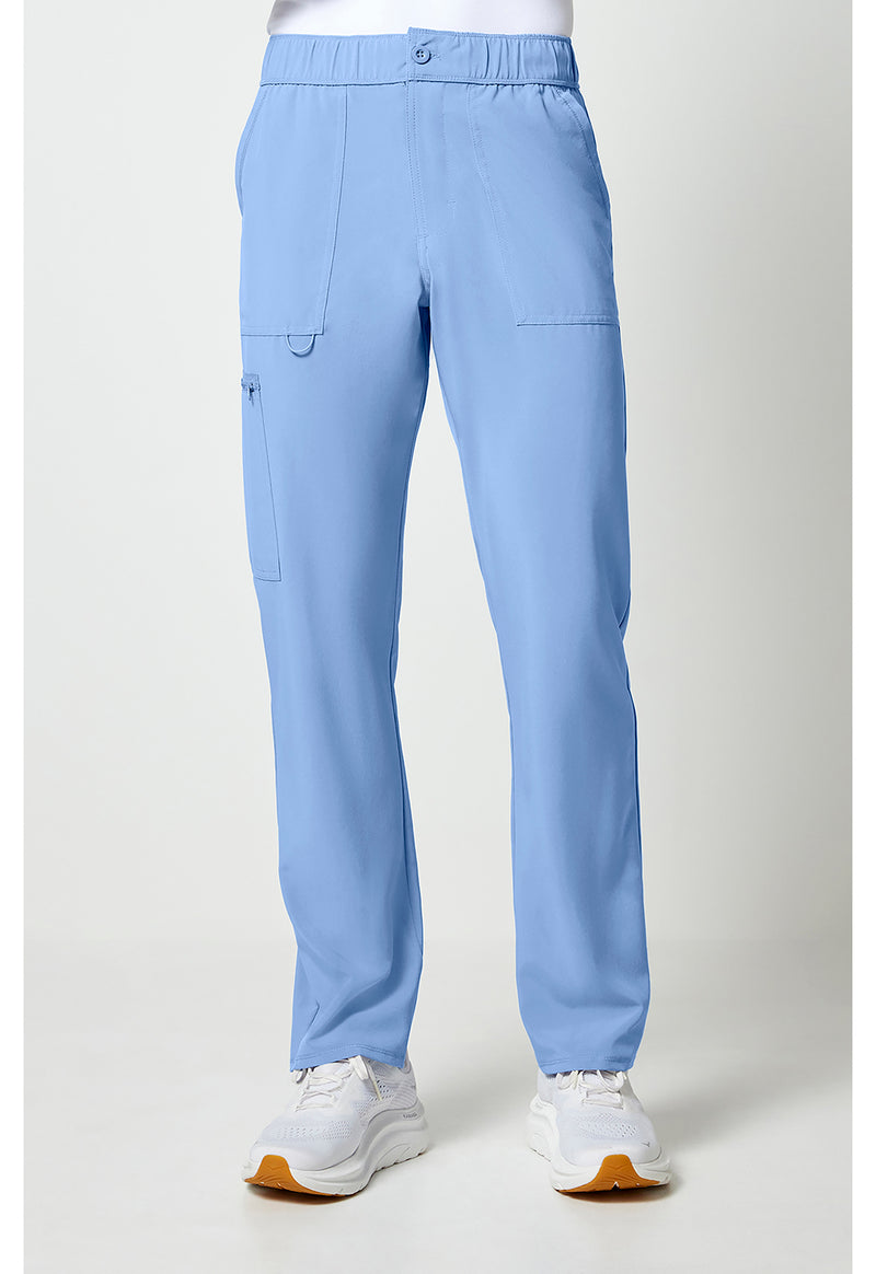 Ciel Blue - Cherokee Allura Men Scrub Pants - Front View