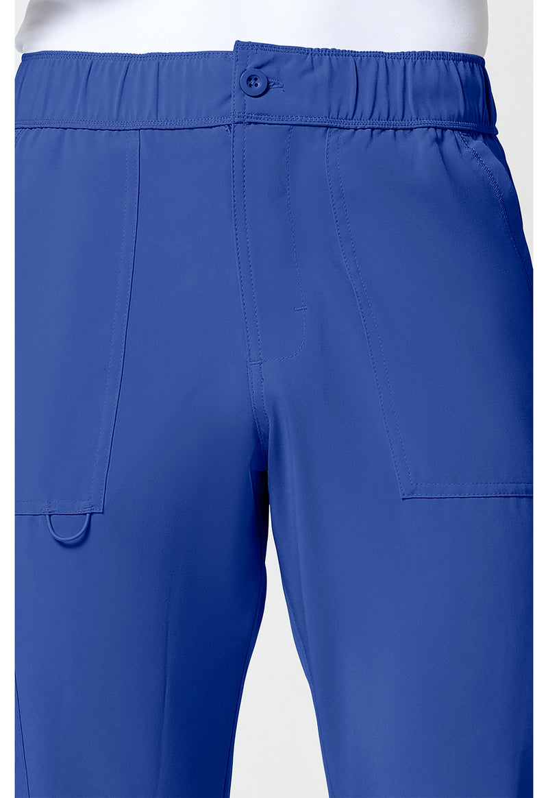Galaxy Blue - Men's Fly Front Cargo Scrub Pants (View 4)