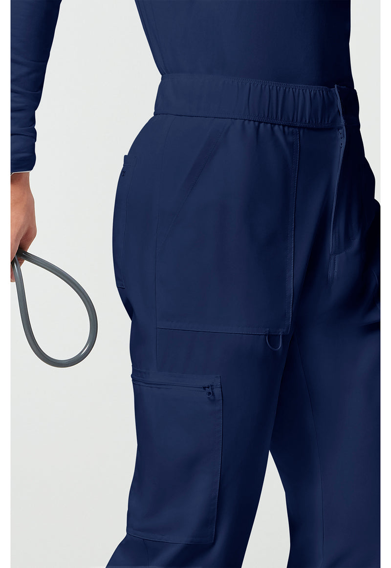 Navy - Men's Fly Front Cargo Scrub Pants (View 3)