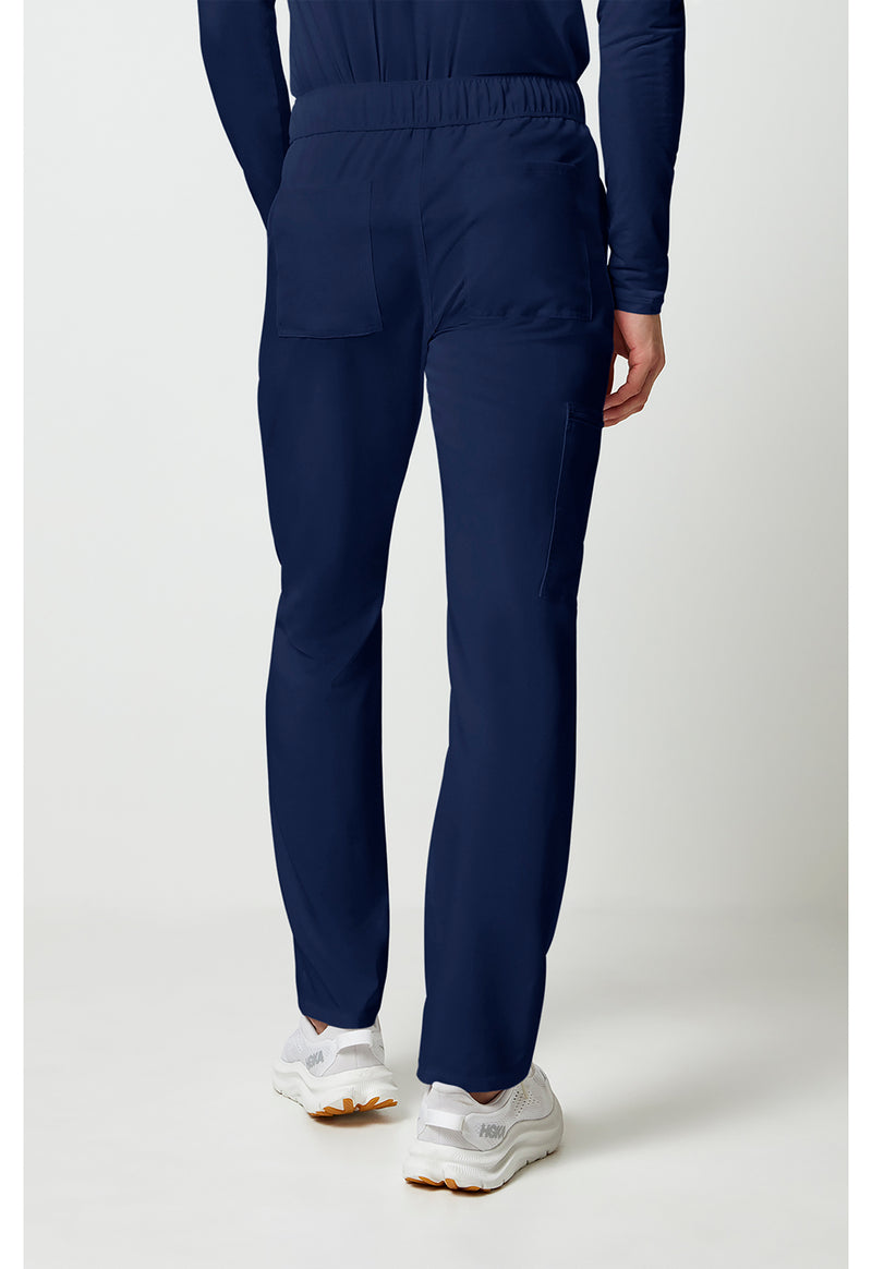 Navy - Cherokee Allura Men Scrub Pants - Back View