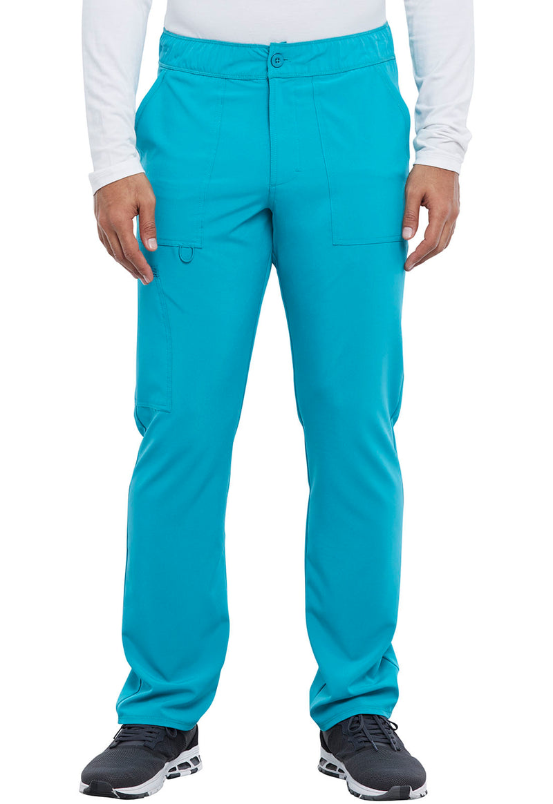 Teal Blue - Cherokee Allura Men Scrub Pants - Front View