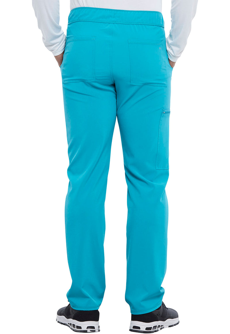 Teal Blue - Cherokee Allura Men Scrub Pants - Back View