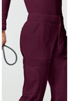 Wine - Men's Fly Front Cargo Scrub Pants (View 3)